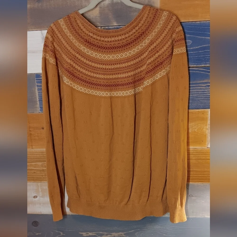 April Cornell Sweater M Faire Isle Cardigan